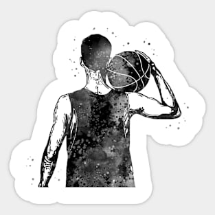 Basketball Player Male with Ball Sticker